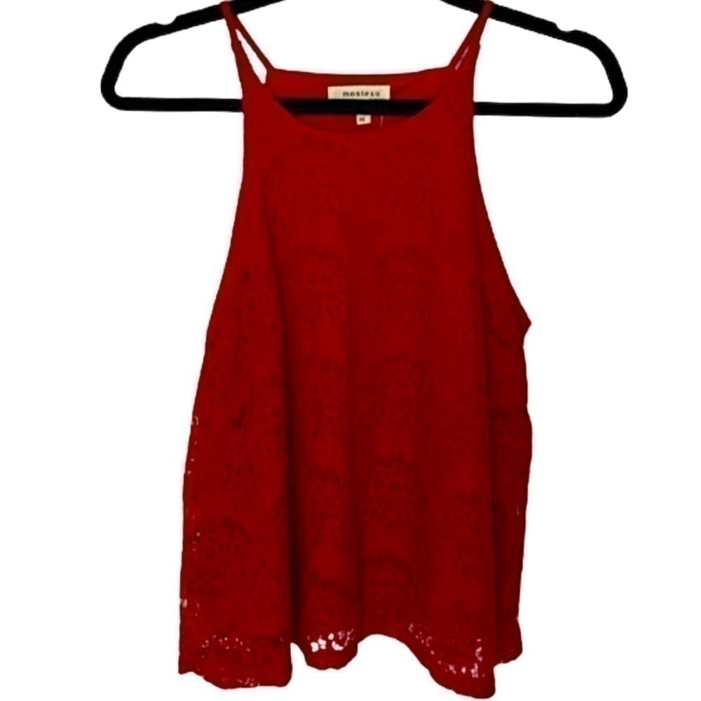 Monteau Red Lace Tank